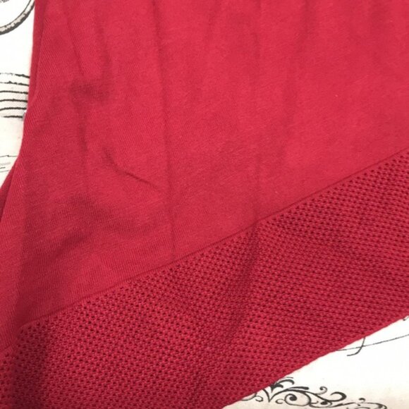 ANNE KLEIN Pointelle Trim Waterfall Cardigan In Titian Red - Picture 4 of 7